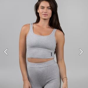 Comfrt Ribbed Tank and Shorts Lounge Set